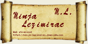 Minja Ležimirac vizit kartica